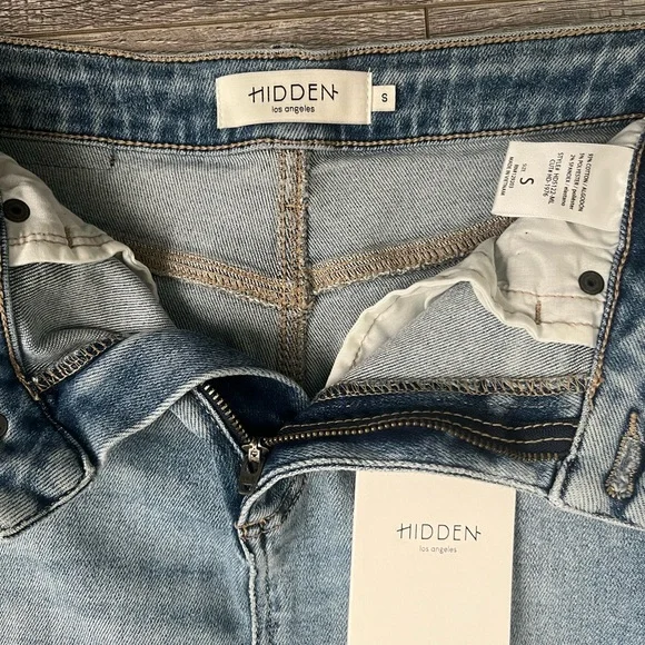 HIDDEN in Peyton Denim Midi Skirt With Side Slit (S) NEW - Picture 5 of 10